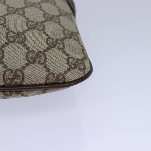 GUCCI GG Canvas Web Sherry Line Shoulder Bag PVC Beige Green Red Auth ep5130 - Picture 11 of 16